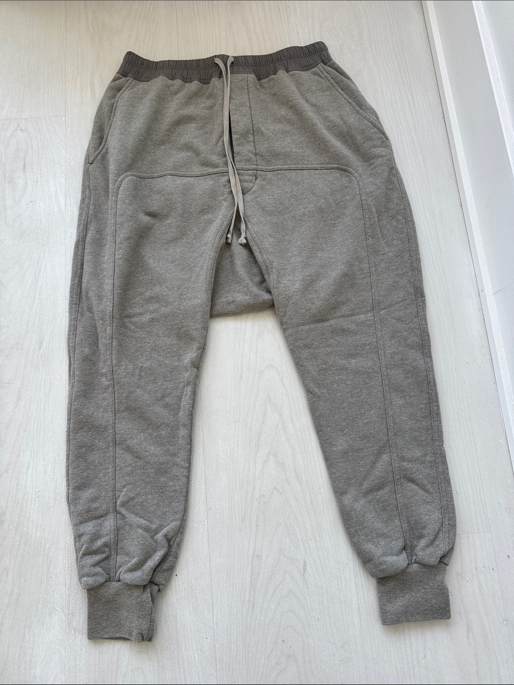 Rick Owens Olive Gray Jogger Sweatpants